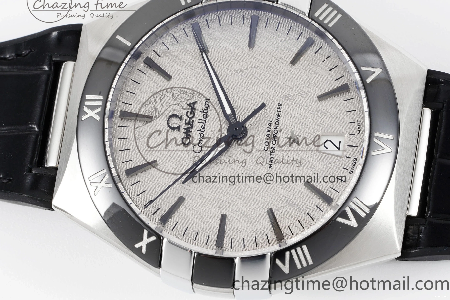 0403 GoAnywhere Constellation Black Ceramic SS 8F 1:1 Best Edition White Textured Dial on Black Gummy Strap A 7803